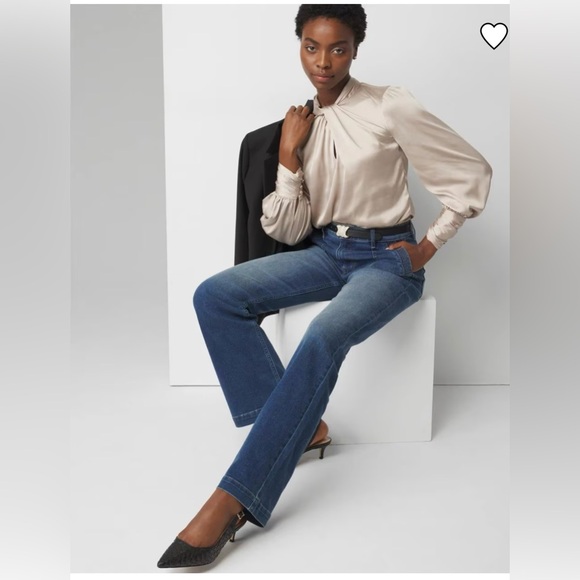 NWT White House Black Market Extra High-Rise Novelty Pocket Trouser Jeans 8 - Picture 2 of 8